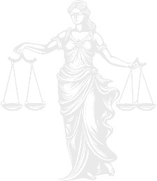Figura de la Dama de la Justicia con balanza, símbolo de imparcialidad y legalidad